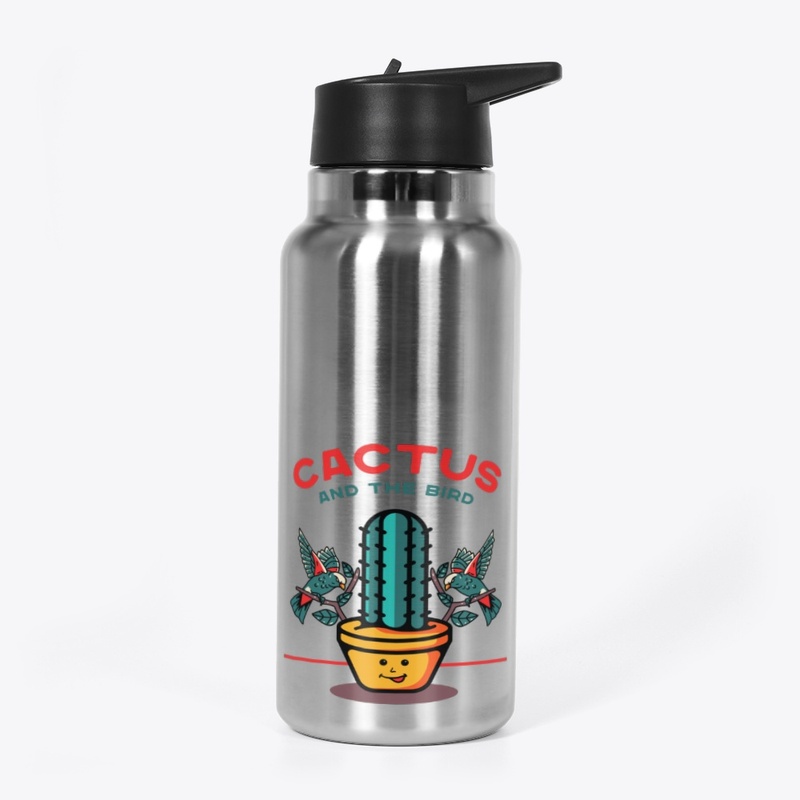 Cactus and The Bird T- shirt Design