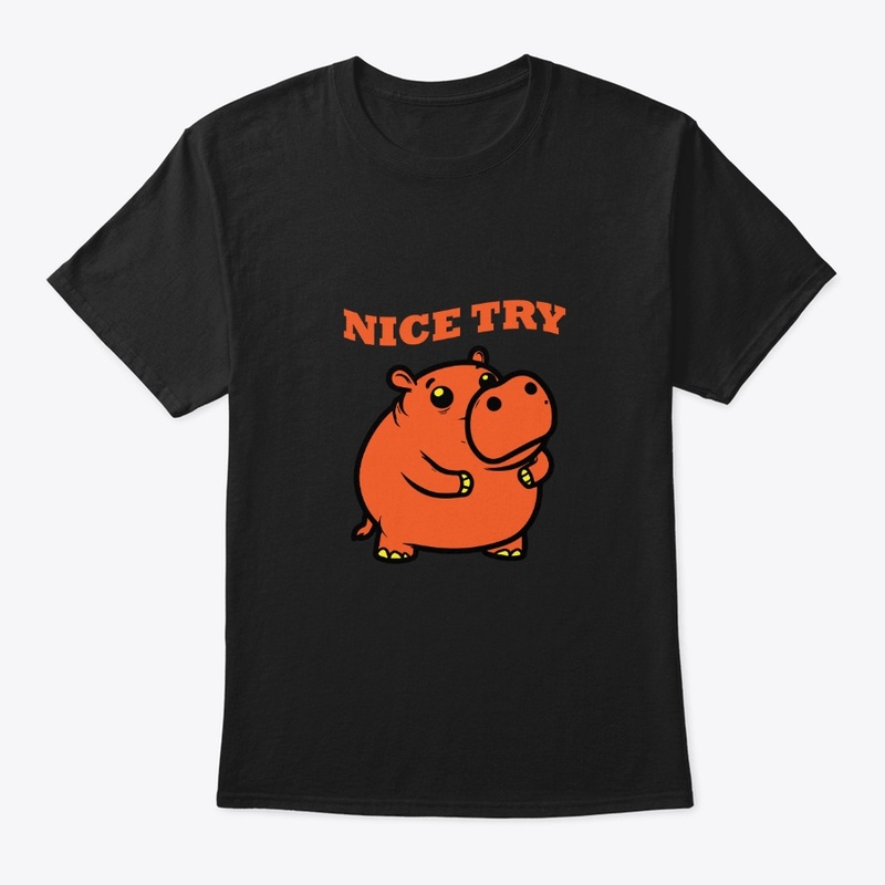 Nice Try Hippo Cartoon