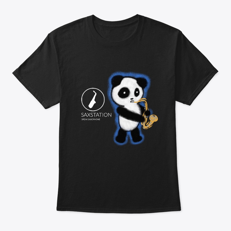 Panda playing saxophone