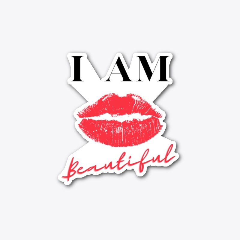 I Am Beautiful Lips Design 