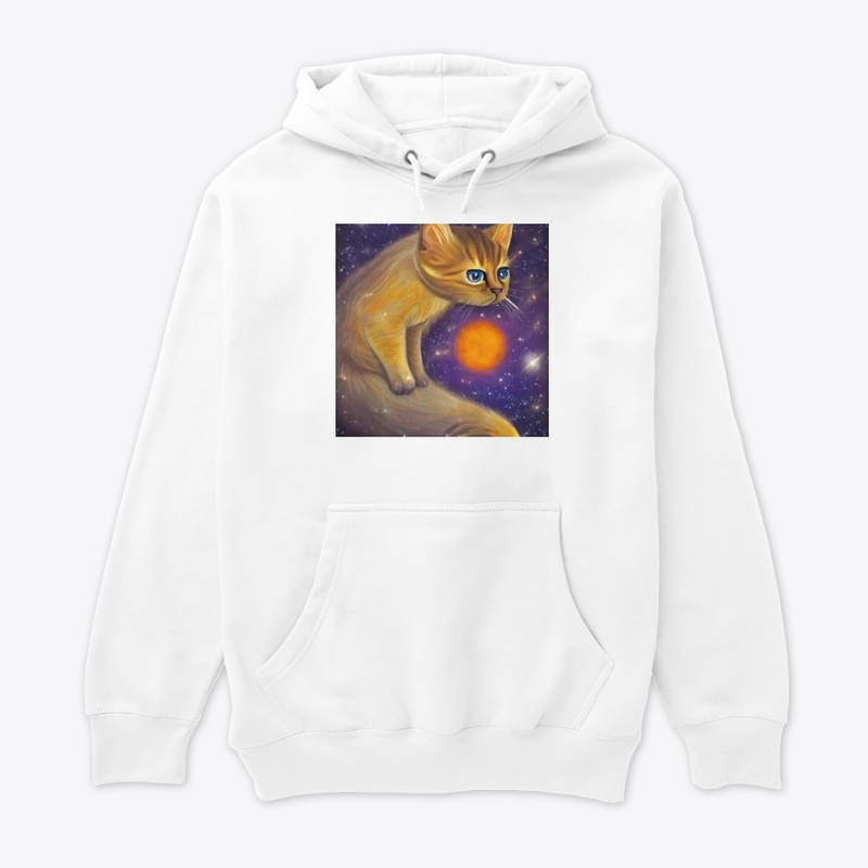 A funny cat in space