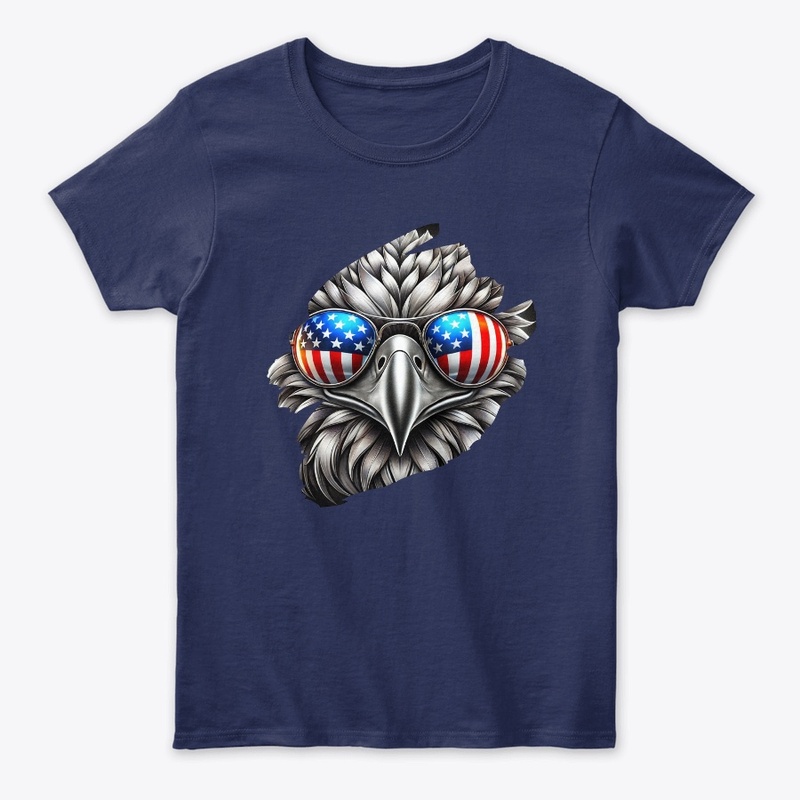 Eagle Art with American Flag Sunglasses