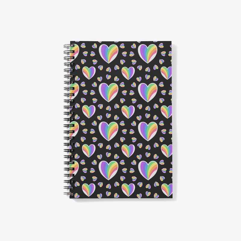 LGBT Heart Pattern Notebook