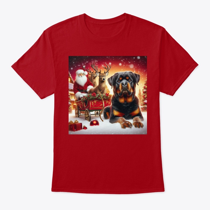 Rottweiler and Santa
