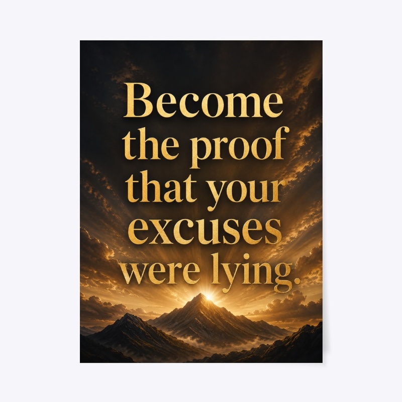Proof Over Excuses Print