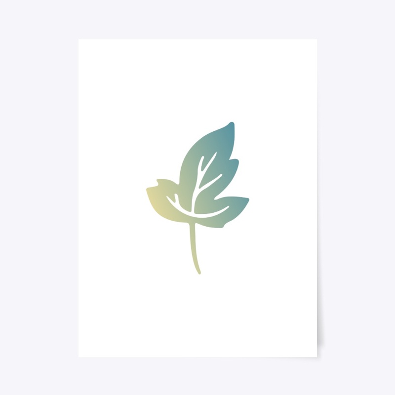 Modern Gradient Botanical Leaf