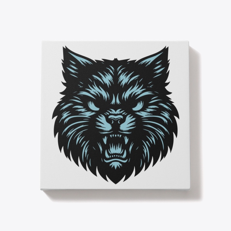 Bold Feline Head Design 