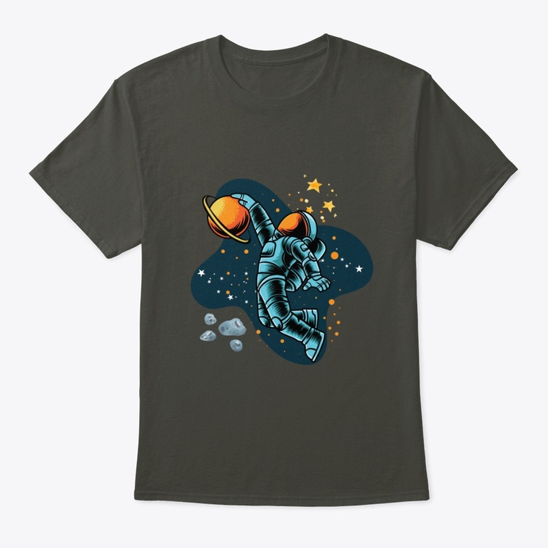  "Blue & Orange Astronaut Galaxy Tee"