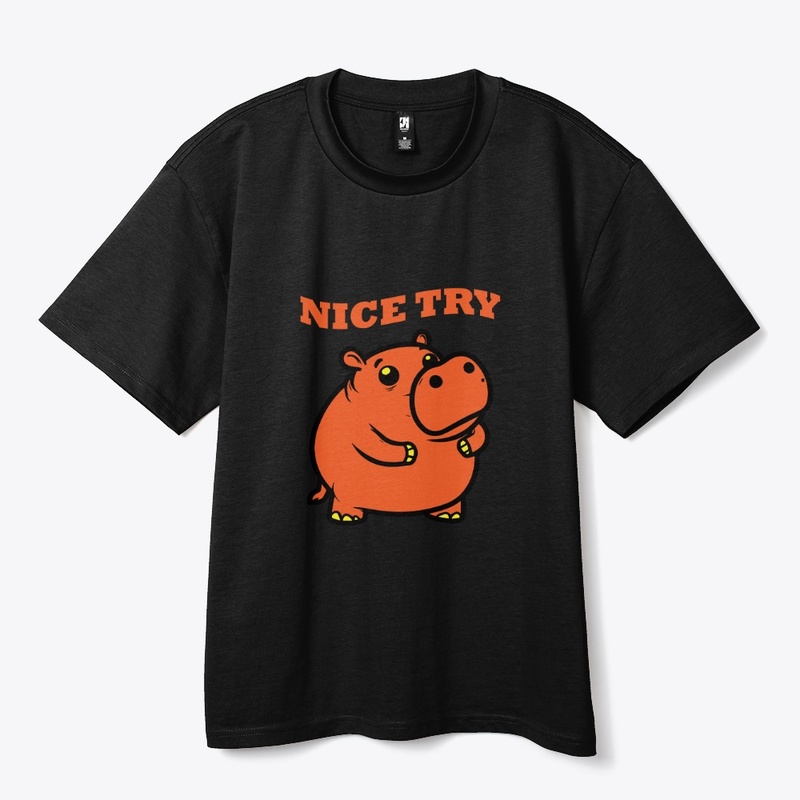 Nice Try Hippo Cartoon