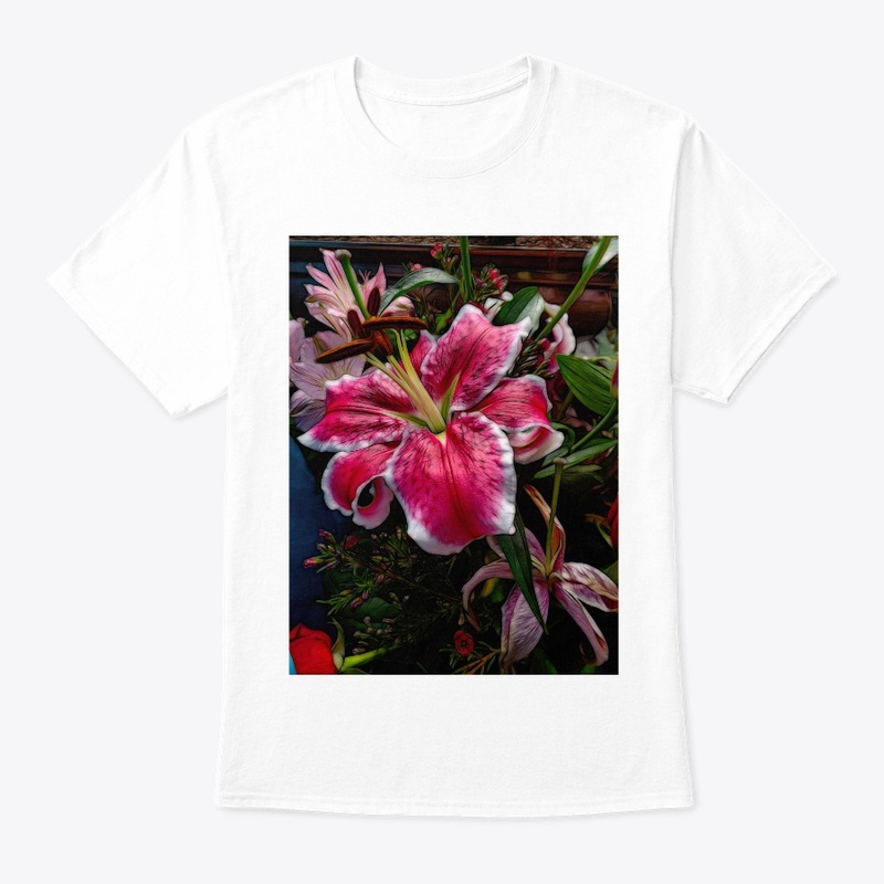 Big Petaled Pink and White Lily