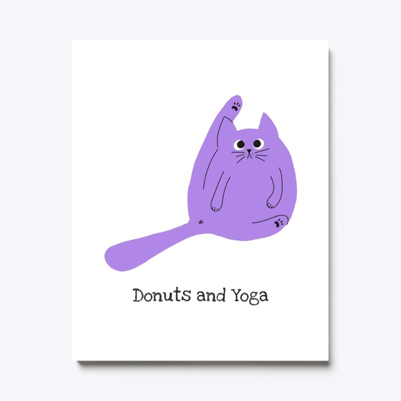 Donuts and yoga cat