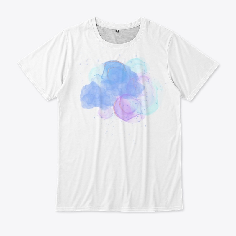 Blue Purple Color Illustration T-shirl