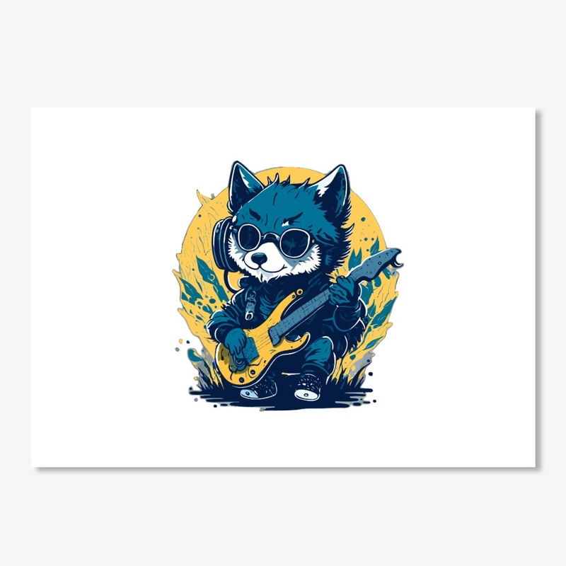 cute and quirky baby wolf Design