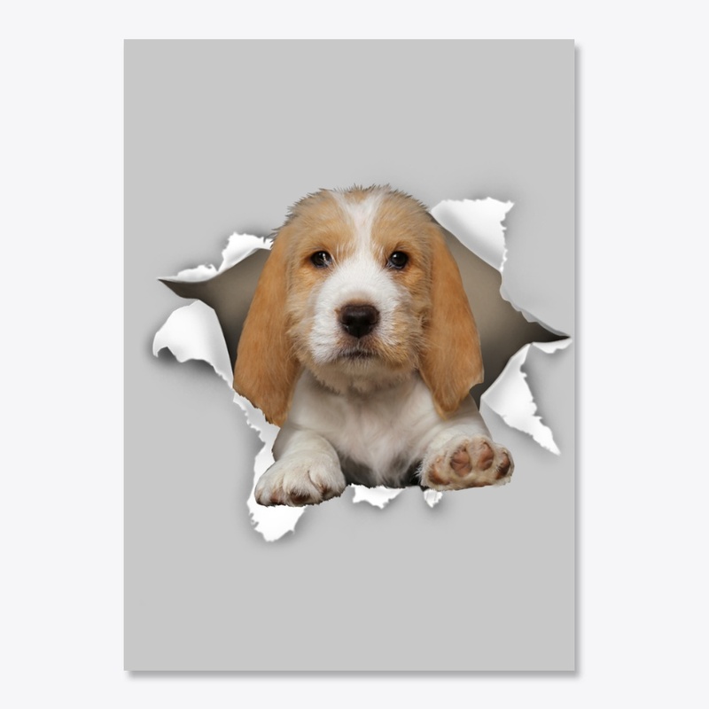 Grand Basset Griffon Torn Paper