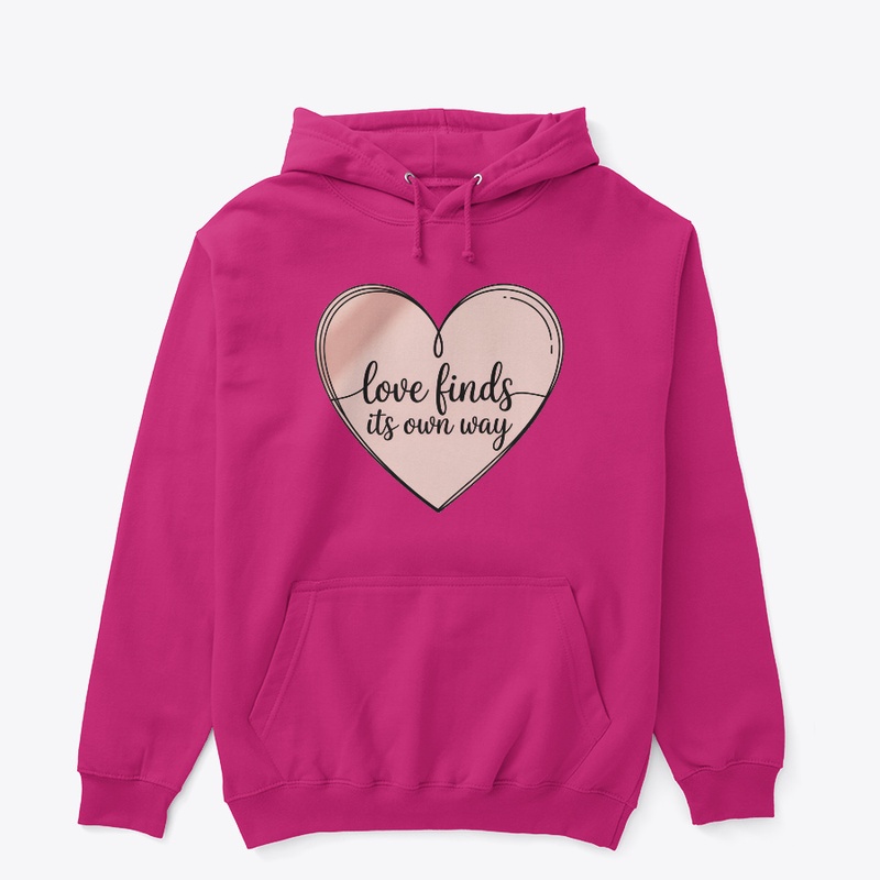 Love Friends Own Way – Heart Typography