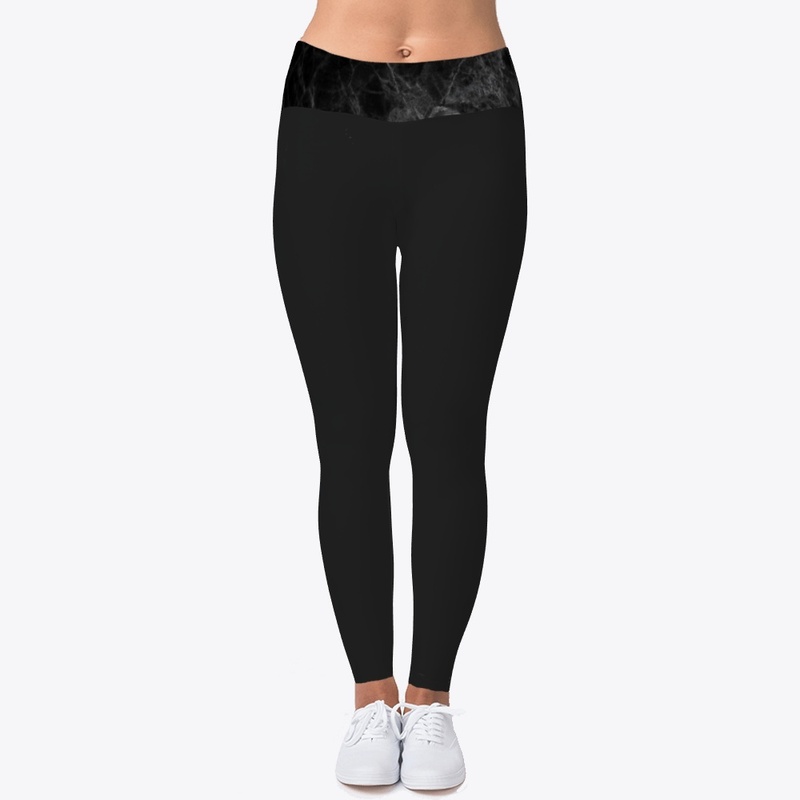 Premium HERO black marble leggings