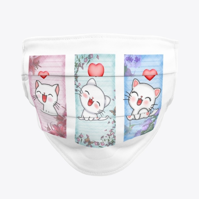 Cute kitten smiling design
