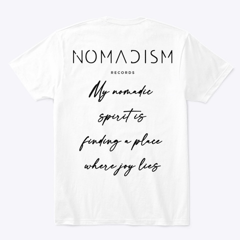 T Shirt Black Logo Slogan White T-Shirt Back