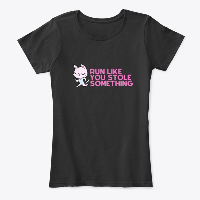 Run Like You Stole Something pink wc