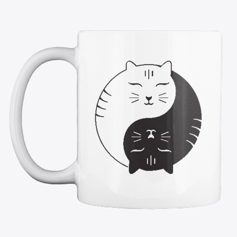 Yin Yang Cats Mug