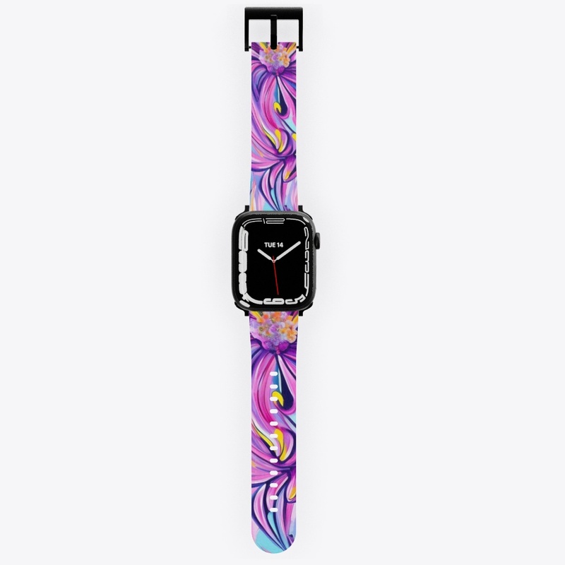 Purple Pink Floral Swirl