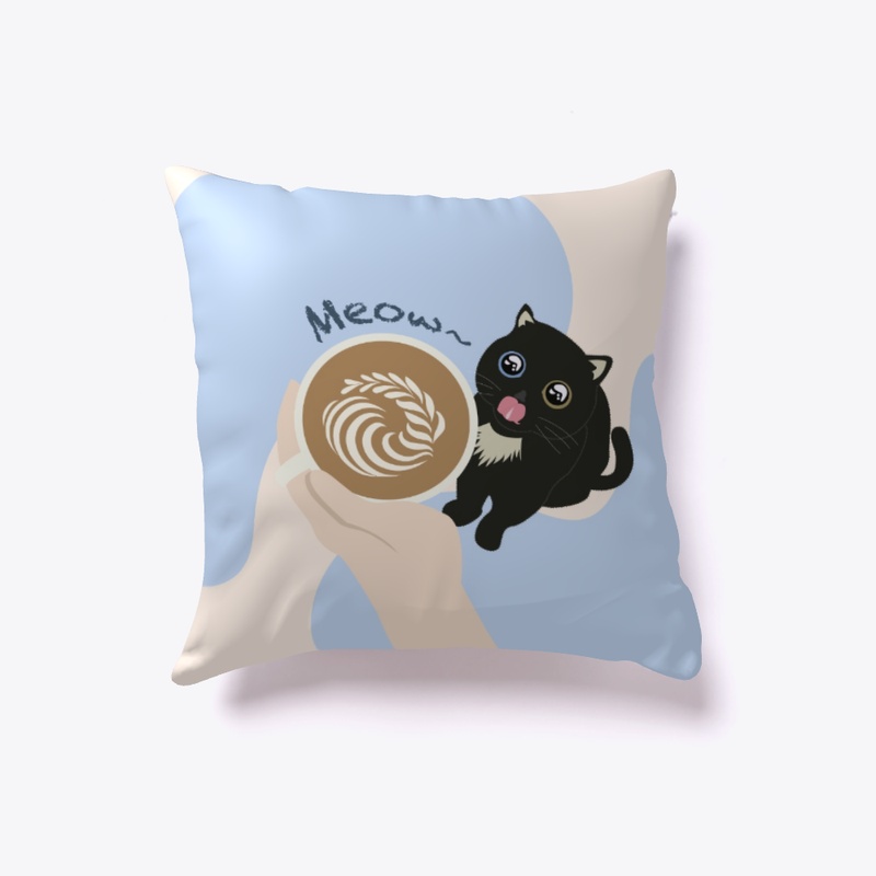 Black Kitten & Latte Meow