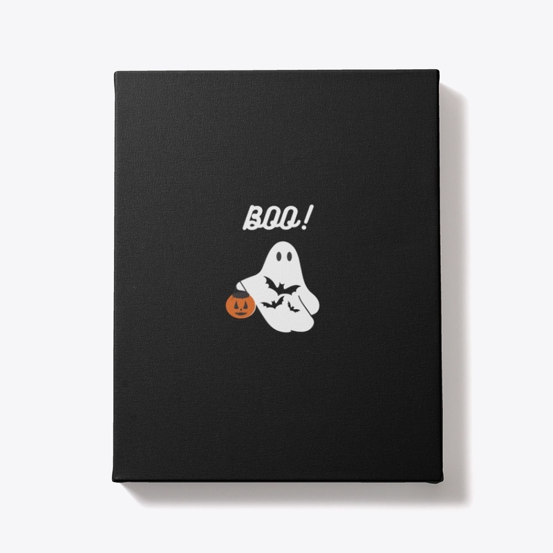 Black Illustrated Ghost T-shirt 