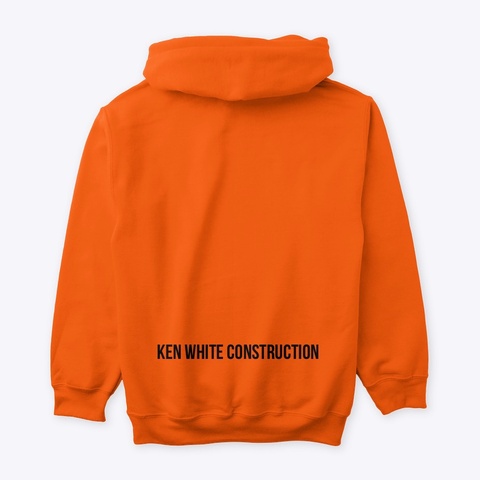 Kwc Work Hoodie Safety Orange T-Shirt Back