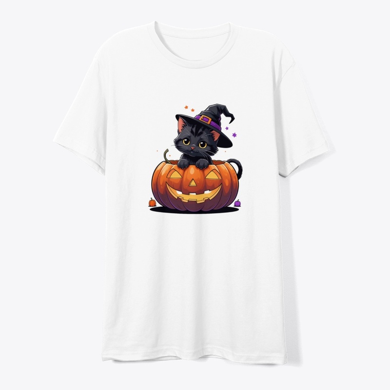 Cute Halloween Kitten in Pumpkin
