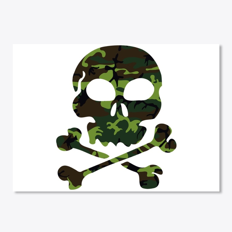 Camouflage Skull And Crossbones Pattern