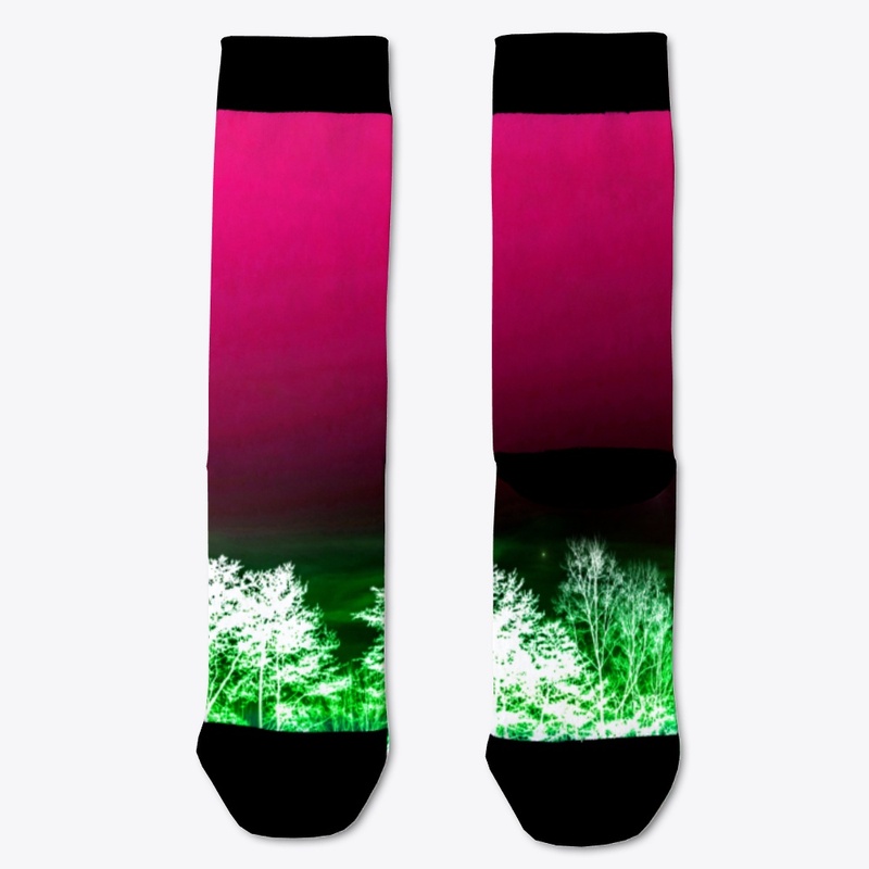 pink neon sky pattern