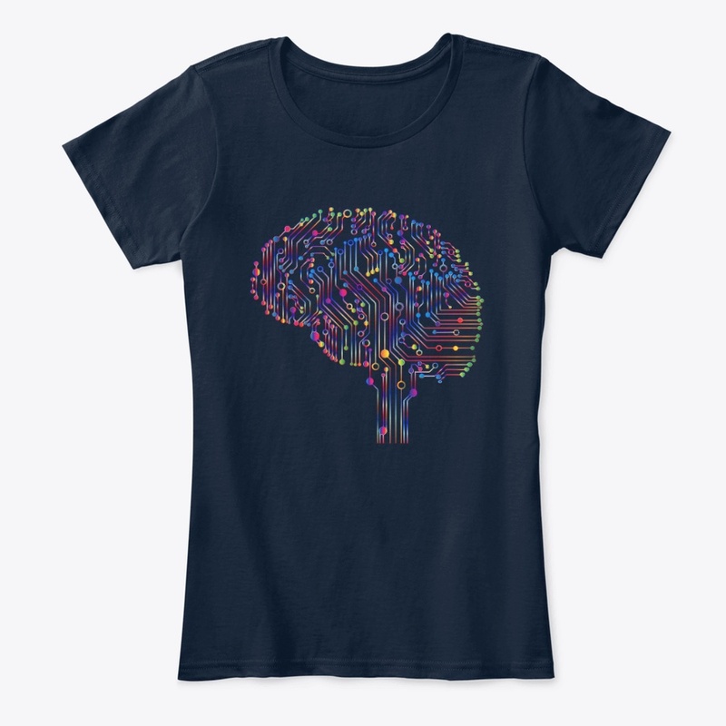 Colorful circuit digital computer brain