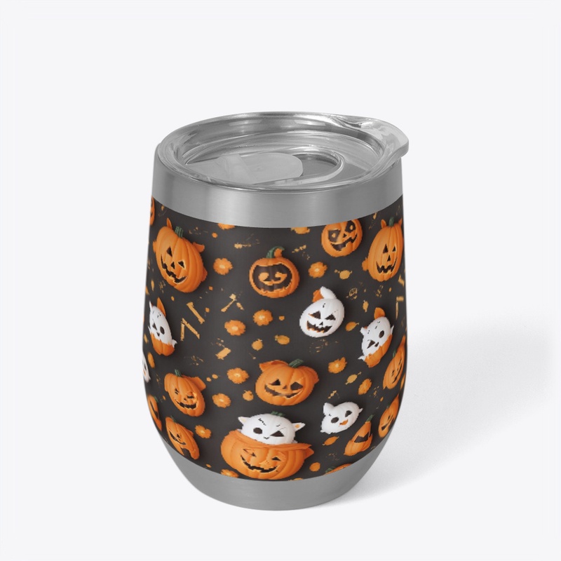 Halloween Orange and White Pumpkin 