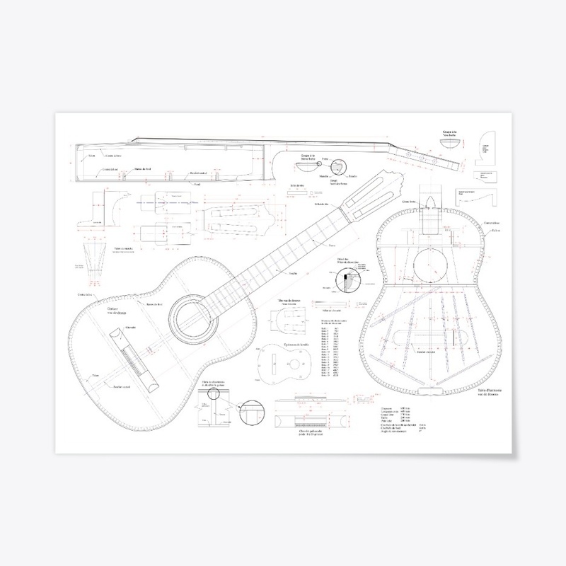 Plano de guitarra clásica