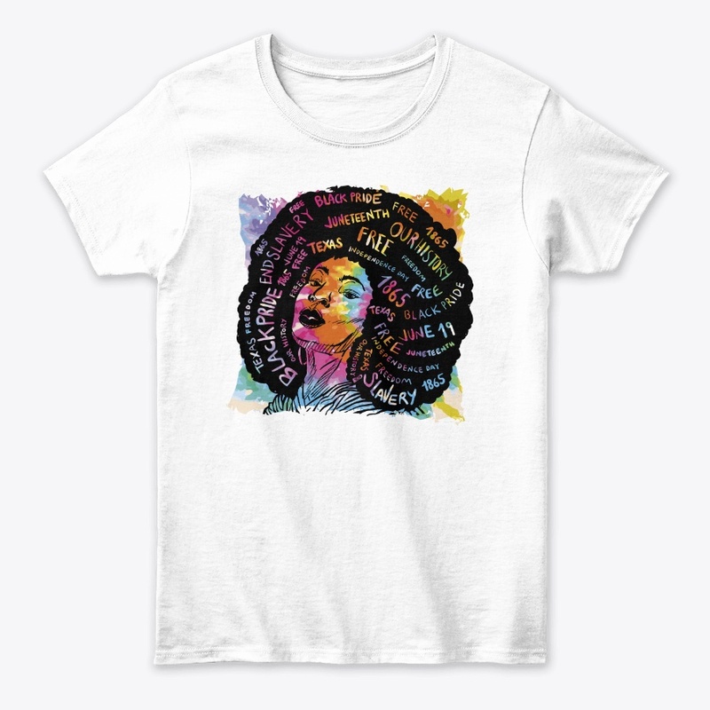 black girl with afro watercolor