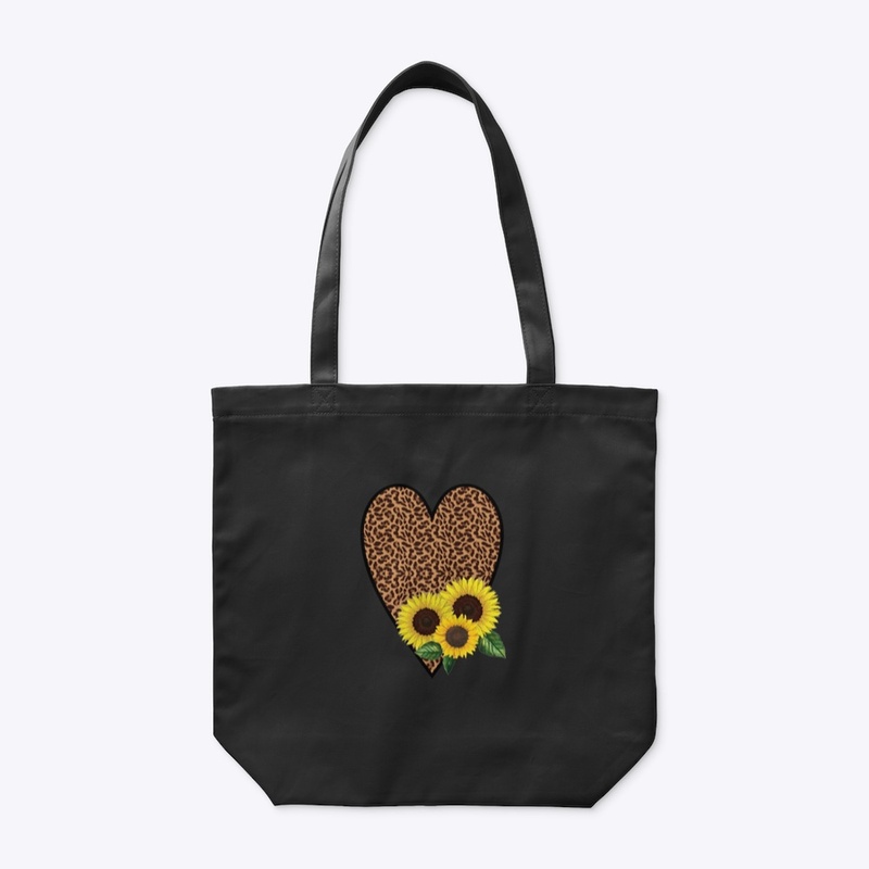 Sunflowers/Animal Print Heart