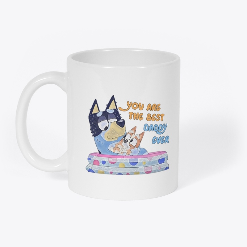 Cute Bluey Daddy And  Fathers Day
