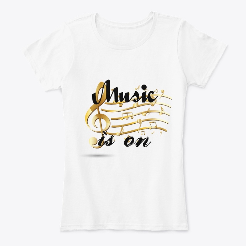 Music is on tees,music notes,rhythm,rock