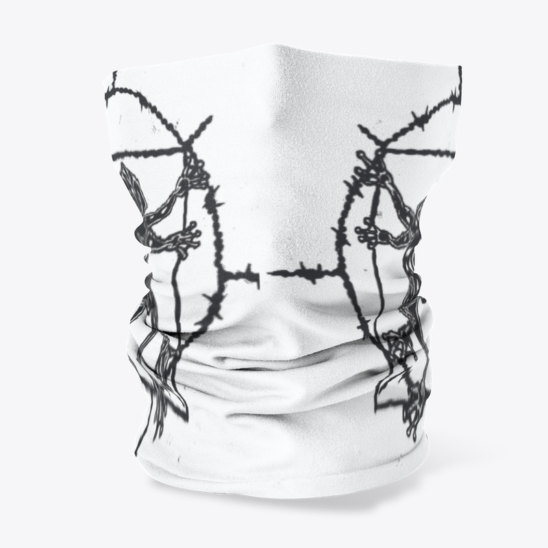 Neck Gaiter with barbed wire Vitruvian