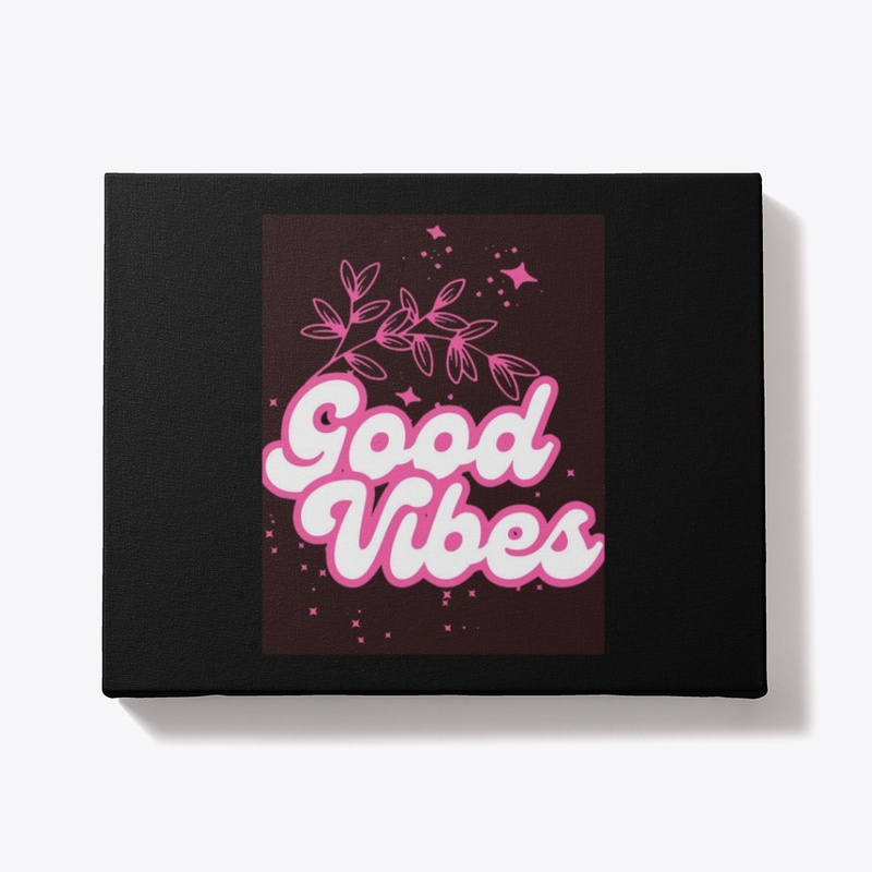 Black Pink Floral Good Vibes T-Shirt