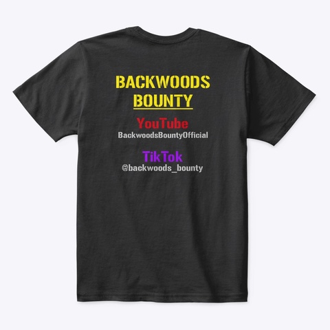 Backwoods Bounty Official   Kids Tee  Black Camiseta Back