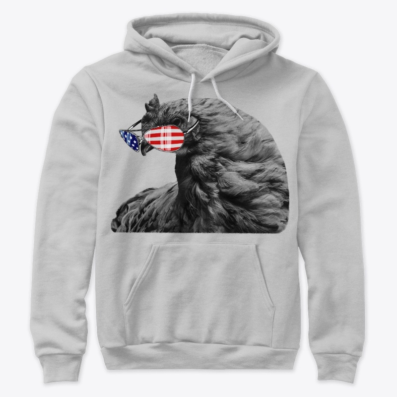 Vintage American Flag Patriot Chicken