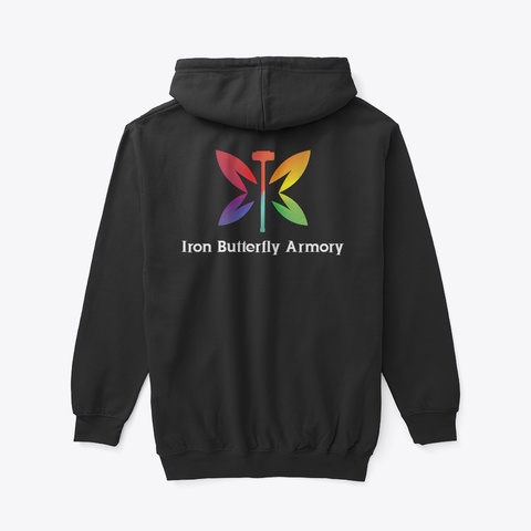 Iron Butterfly Inclusive Hoodie Black T-Shirt Back
