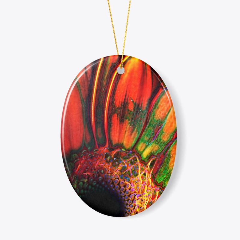 Abstract Orange Daisy
