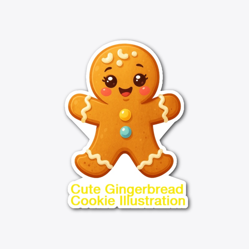 Adorable Gingerbread Character Art