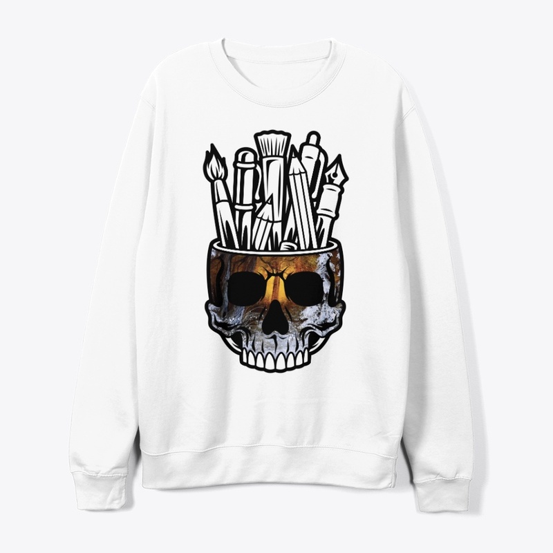 Skull Paintbrush Holder 