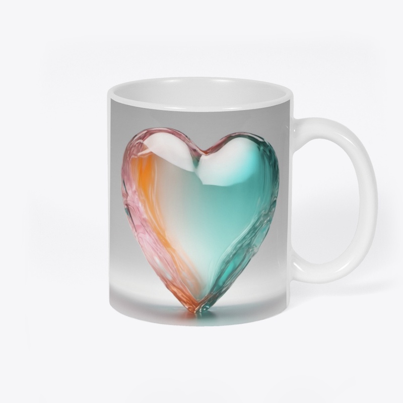 glass heart mug 46-22