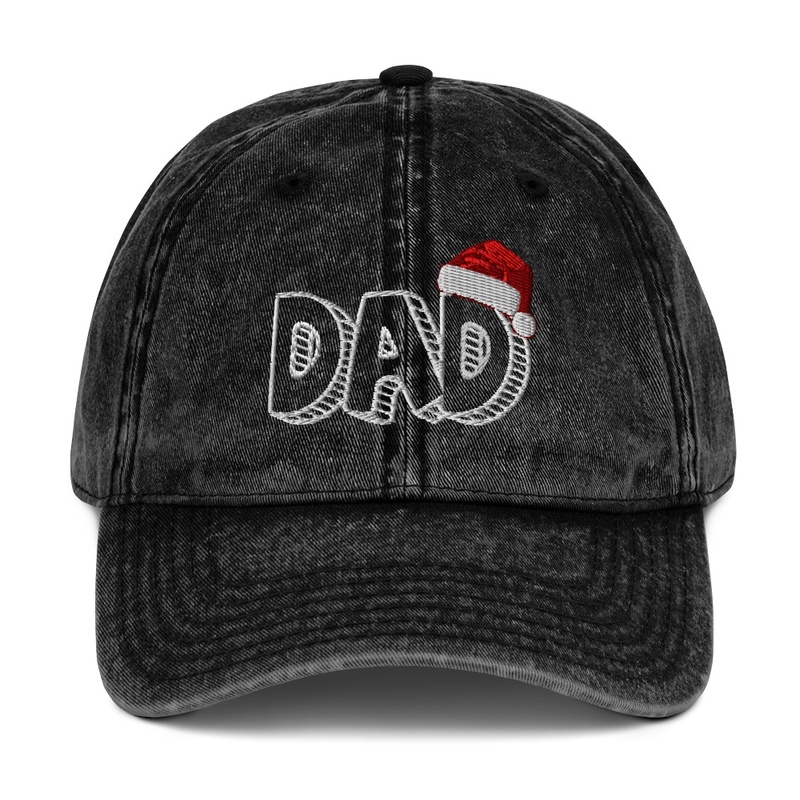 Christmas DAD Embroidered Vintage Cap