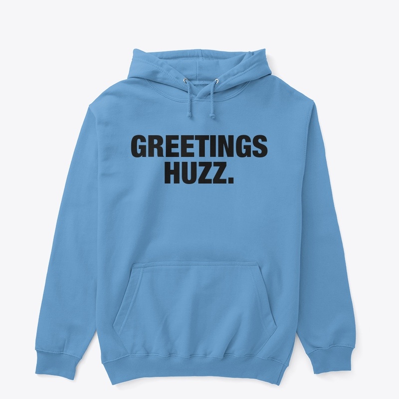 Greetings Huzz baby blue hoodie