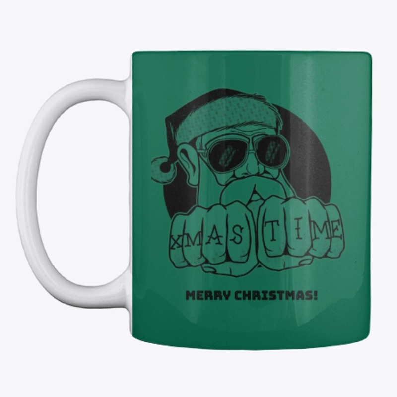 Christmas coffee mug bad Santa